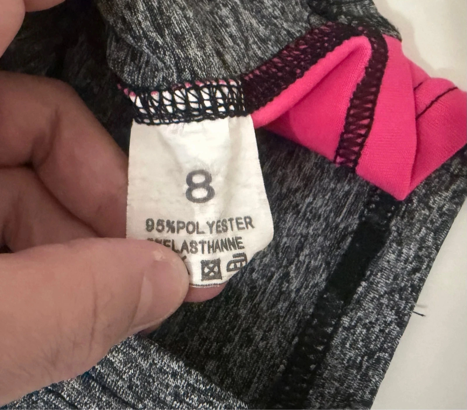 Two-tone Sports Tank Top Gray & Pink - Size 8 Years – photo 5